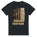 Bourbon & America 250th Anniversary Tee - black front view