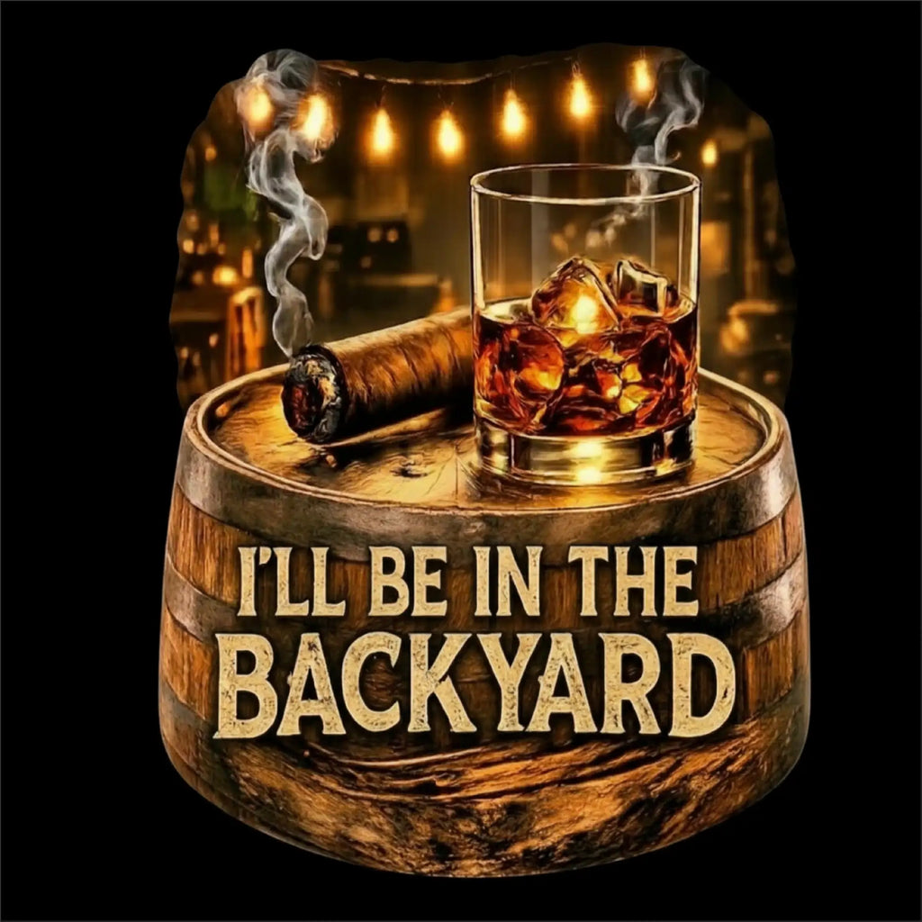 whiskey and cigar tee-zoom-close up
