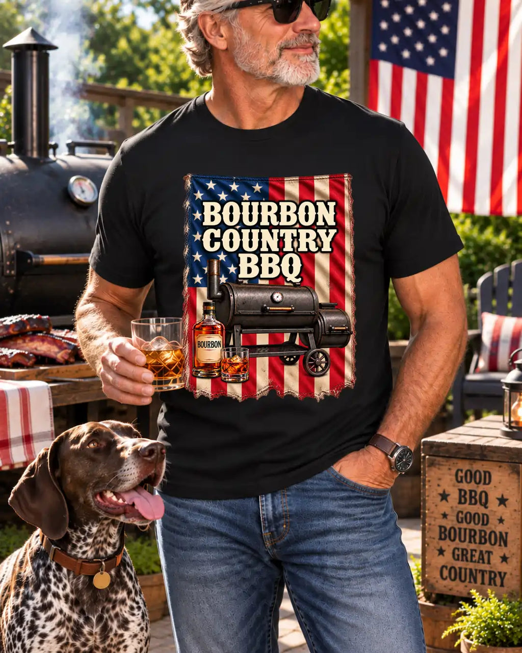 Bourbon T-Shirt | Bourbon. Country. BBQ.