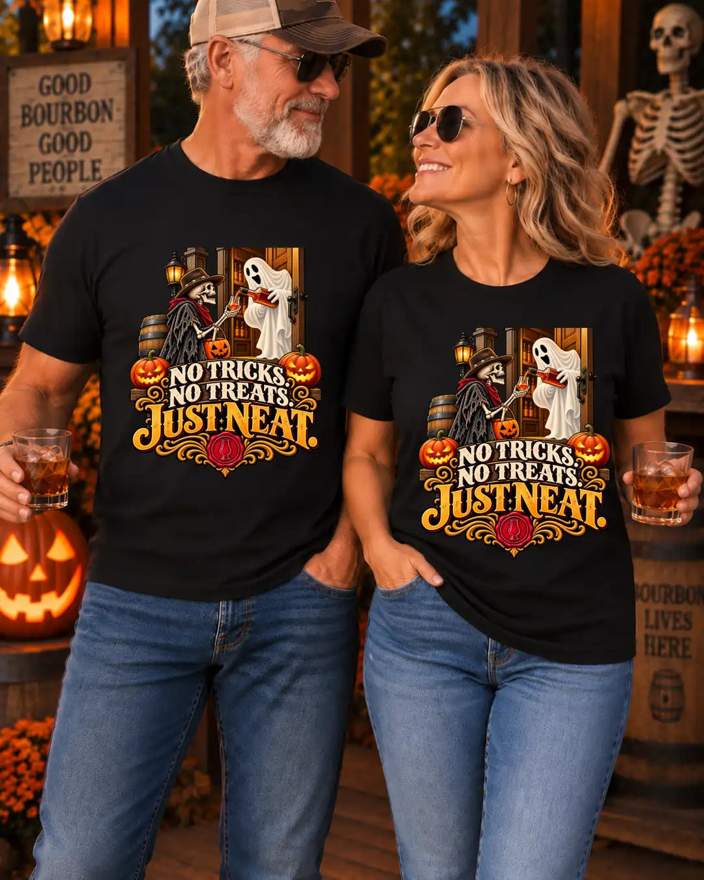 trick or neat tshirt whiskey