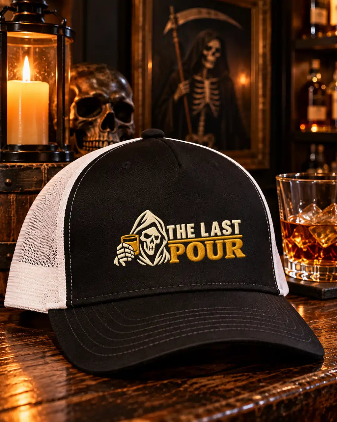 The Last Pour Embroidered Bourbon Hat